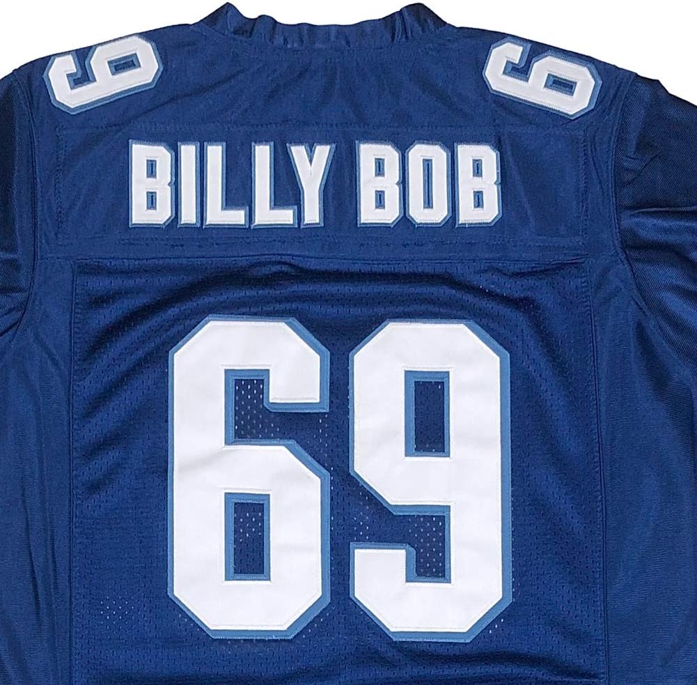 Men's 69 Billy Bob 82 Charlie Tweeder 4 Jonathan Moxon Varsity Blues Movie West Canaan Coyotes Football Jersey Stitched Medium Blue